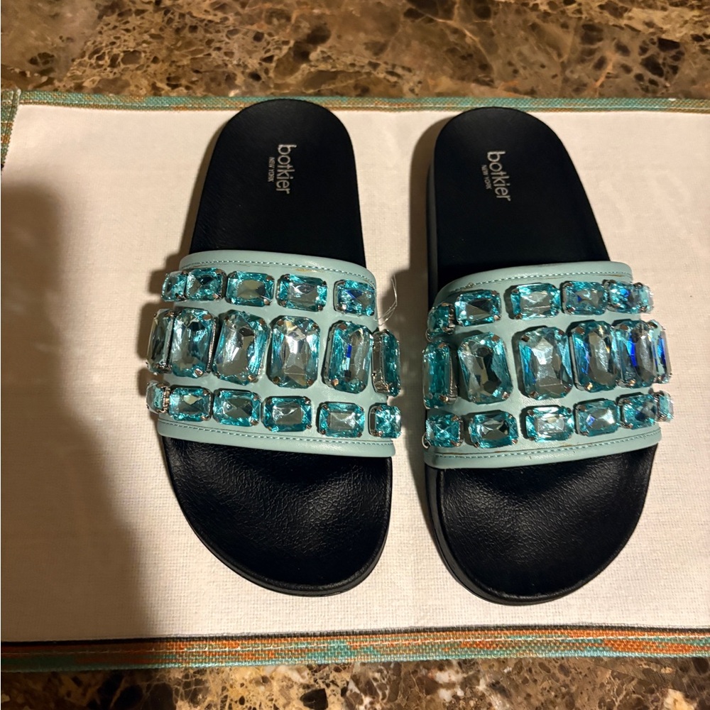 Botkier  Aqua Jeweled Slide Sandals - Women's size 8